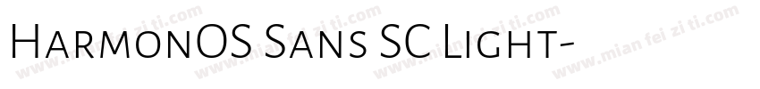HarmonOS Sans SC Light字体转换